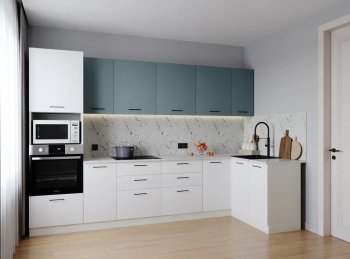 Угловой кухонный гарнитур Ниагара 3200*1400 мм МДФ/ЛДСП Sanvut в Невьянске - nevyansk.mebel-e96.ru