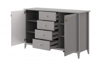 Комод 4 ящика 2 двери Никеа антрацит (БМ) в Невьянске - nevyansk.mebel-e96.ru
