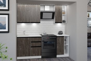 Кухонный гарнитур Ноктюрн медиум 1400 мм (Герда) в Невьянске - nevyansk.mebel-e96.ru