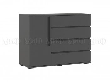 Комод 1 дверь 4 ящика (1200) Норд, графит (Миф) в Невьянске - nevyansk.mebel-e96.ru