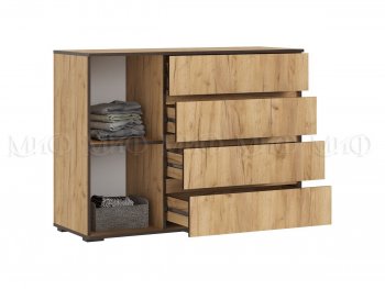 Комод 1 дверь 4 ящика (1200) Норд, дуб крафт (Миф) в Невьянске - nevyansk.mebel-e96.ru