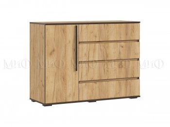 Комод 1 дверь 4 ящика (1200) Норд, дуб крафт (Миф) в Невьянске - nevyansk.mebel-e96.ru