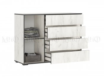 Комод 1 дверь 4 ящика (1200) Норд, крафт белый (Миф) в Невьянске - nevyansk.mebel-e96.ru