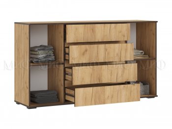 Комод 2 двери 4 ящика (1600) Норд, крафт (Миф) в Невьянске - nevyansk.mebel-e96.ru