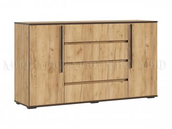 Комод 2 двери 4 ящика (1600) Норд, крафт (Миф) в Невьянске - nevyansk.mebel-e96.ru