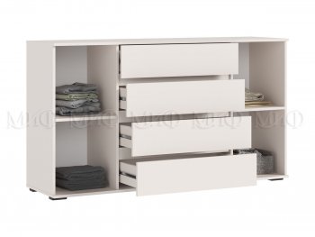 Комод 2 двери 4 ящика (1600) Норд, кашемир (Миф) в Невьянске - nevyansk.mebel-e96.ru