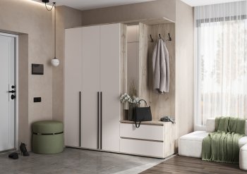 Прихожая Норд+Шкаф 1200, крафт серый/кашемир (Миф) в Невьянске - nevyansk.mebel-e96.ru