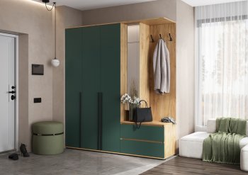 Прихожая Норд+Шкаф 1200, крафт/изумруд (Миф) в Невьянске - nevyansk.mebel-e96.ru