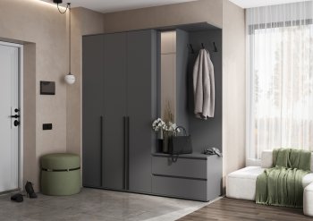 Прихожая Норд+Шкаф 1200, графит (Миф) в Невьянске - nevyansk.mebel-e96.ru