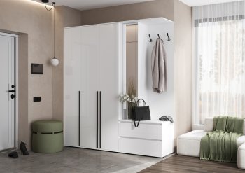 Прихожая Норд+Шкаф 1200, белый (Миф) в Невьянске - nevyansk.mebel-e96.ru