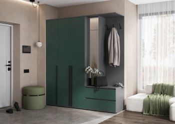 Прихожая Норд+Шкаф 1200, графит/изумруд (Миф) в Невьянске - nevyansk.mebel-e96.ru