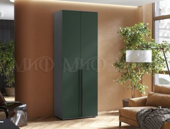 Шкаф 800 мм 2-х ств. Норд графит/изумруд (Миф) в Невьянске - nevyansk.mebel-e96.ru