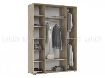 Шкаф 1600 мм 4-х створчатый Норд крафт серый/кашемир (Миф) в Невьянске - nevyansk.mebel-e96.ru