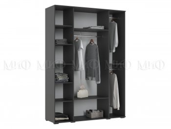 Шкаф 1600 мм 4-х створчатый Норд графит/изумруд (Миф) в Невьянске - nevyansk.mebel-e96.ru