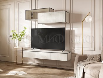 Стенка Норд-2 дуб крафт белый (Миф) в Невьянске - nevyansk.mebel-e96.ru