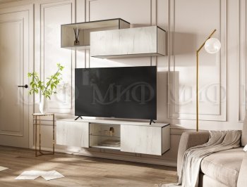 Стенка Норд-1 дуб крафт белый (Миф) в Невьянске - nevyansk.mebel-e96.ru