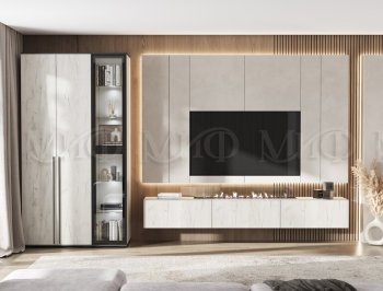 Стенка Норд крафт белый (Миф) в Невьянске - nevyansk.mebel-e96.ru