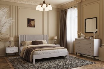 Кровать Нортан льняной/светло-серый (БМ) в Невьянске - nevyansk.mebel-e96.ru