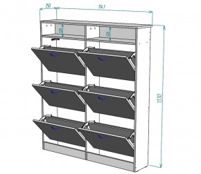 Обувница W17 (ДМ) в Невьянске - nevyansk.mebel-e96.ru