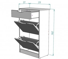 Обувница W22 (ДМ) в Невьянске - nevyansk.mebel-e96.ru