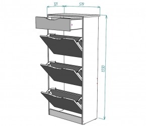 Обувница W24 (ДМ) в Невьянске - nevyansk.mebel-e96.ru