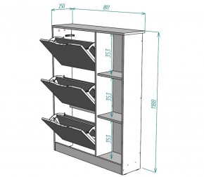 Обувница W38 (ДМ) в Невьянске - nevyansk.mebel-e96.ru