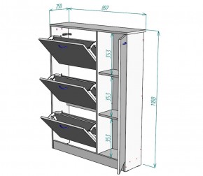 Обувница W39 (ДСС) в Невьянске - nevyansk.mebel-e96.ru