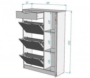 Обувница W44 (ЯШС) в Невьянске - nevyansk.mebel-e96.ru