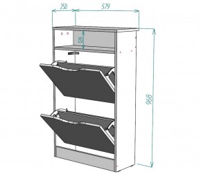 Обувница W6 (ДМ) в Невьянске - nevyansk.mebel-e96.ru