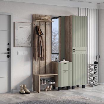 Прихожая Олива комп.1 шарли эвкалипт (БТС) в Невьянске - nevyansk.mebel-e96.ru