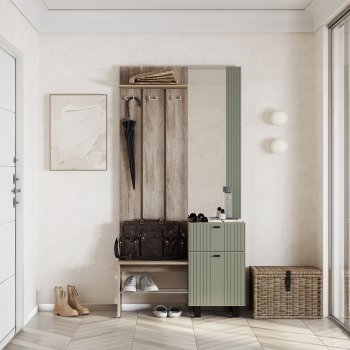 Прихожая Олива ПР-04 эвкалипт софт (БТС) в Невьянске - nevyansk.mebel-e96.ru