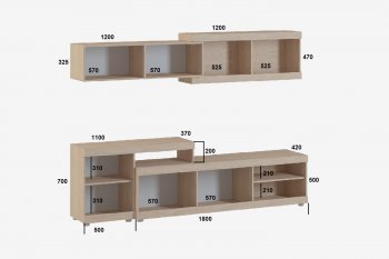 Стенка Оскар ТВ7 сонома (Генезис) в Невьянске - nevyansk.mebel-e96.ru