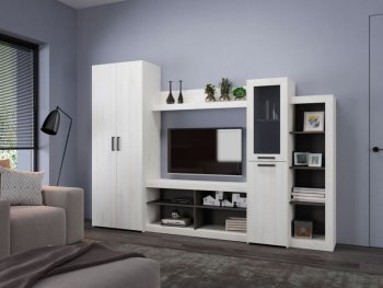 Стенка OSKAR4 сосна белая (Генезис) в Невьянске - nevyansk.mebel-e96.ru