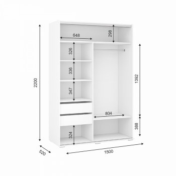 Шкаф-купе 1500 мм Оскар (ИЦ) в Невьянске - nevyansk.mebel-e96.ru