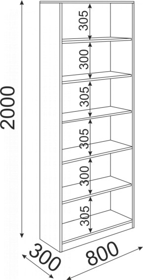 Стеллаж 800 Остин Модуль 08 (Риннер) в Невьянске - nevyansk.mebel-e96.ru