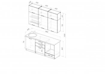 Кухонный гарнитур Парма макси 1800 мм (Герда) в Невьянске - nevyansk.mebel-e96.ru