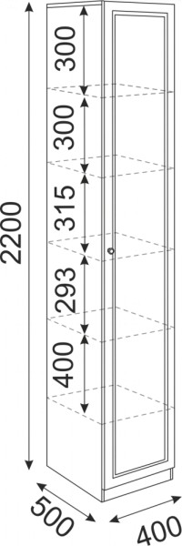 Пенал Беатрис 400 (модуль 4) (Риннер) в Невьянске - nevyansk.mebel-e96.ru