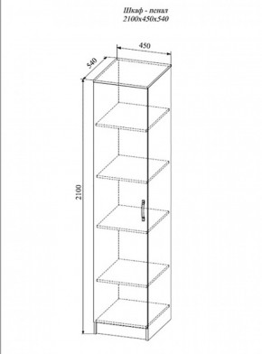 Пенал Софи , СШП450.1 (ДСВ) в Невьянске - nevyansk.mebel-e96.ru