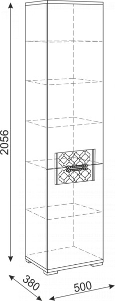 Пенал Тиффани М12 (Риннер) в Невьянске - nevyansk.mebel-e96.ru