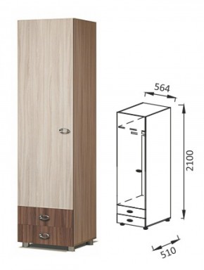 ПМ-13 шкаф для платья Юниор-6 в Невьянске - nevyansk.mebel-e96.ru