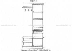 Прихожая София 1 (АстридМ) в Невьянске - nevyansk.mebel-e96.ru