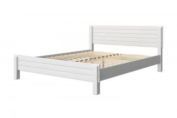 Кровать из массива Рейма белый античный (БМ) в Невьянске - nevyansk.mebel-e96.ru