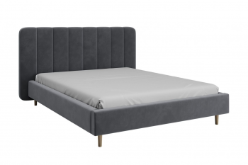 Кровать двуспальная Рино холодный серый (БМ) в Невьянске - nevyansk.mebel-e96.ru