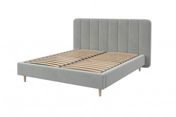 Кровать двуспальная Рино светло-серый (БМ) в Невьянске - nevyansk.mebel-e96.ru