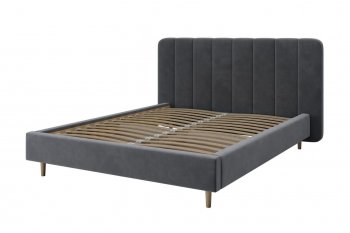 Кровать двуспальная Рино холодный серый (БМ) в Невьянске - nevyansk.mebel-e96.ru