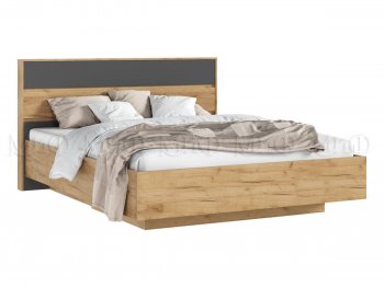 Кровать парящая Роджина с подсветкой, крафт/графит (Миф) в Невьянске - nevyansk.mebel-e96.ru