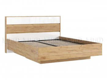 Кровать парящая Роджина с подсветкой, крафт/белый (Миф) в Невьянске - nevyansk.mebel-e96.ru