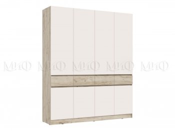 Шкаф 2000 мм 4-х ств. Роджина крафт серый/кашемир (Миф) в Невьянске - nevyansk.mebel-e96.ru