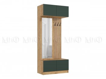 Прихожая Роджина крафт/изумруд(Миф) в Невьянске - nevyansk.mebel-e96.ru | фото