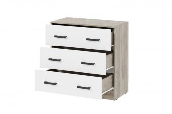 Комод Ронда КМ-02 дуб крафт серый/белый (ИЦ) в Невьянске - nevyansk.mebel-e96.ru